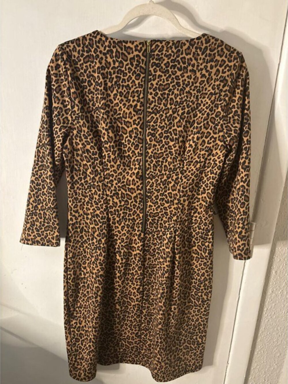 Spanx Leopard Print 3/4 Sleeve Sheath Dress - Picture 2 of 2